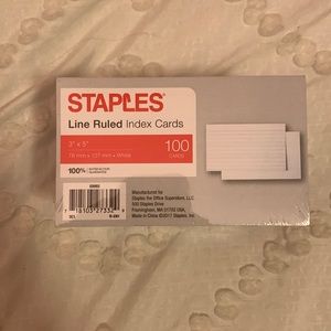 400 staples index cards, unopened